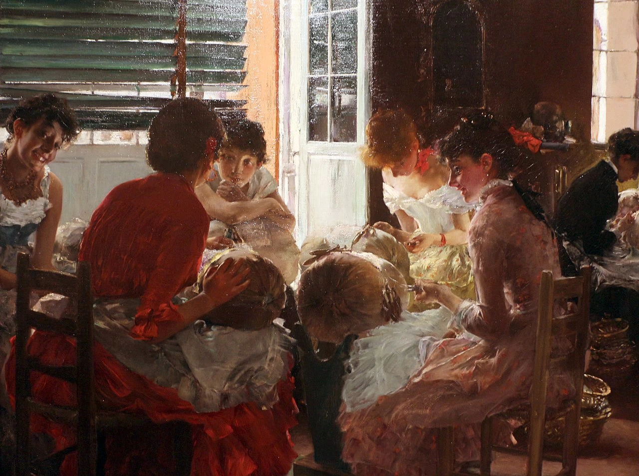 Merlettaie veneziane - Cincinnati Art Museum, dettaglio